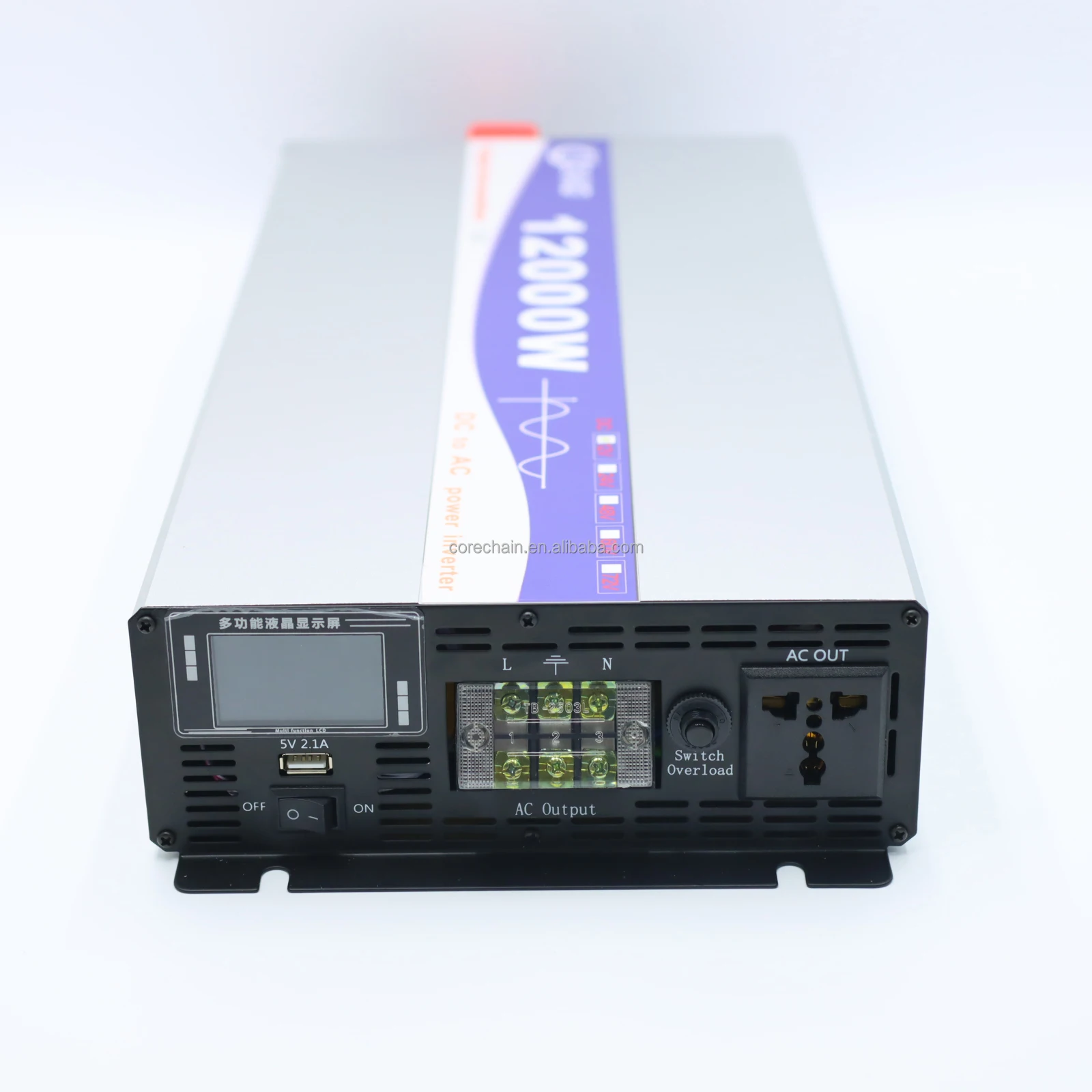 Pure Sine Wave 8000W To 12000W DC To AC 110V/230V Solar Car Inverter With NFC USB Converter 12v/24v/48v/72v Voltage Converter