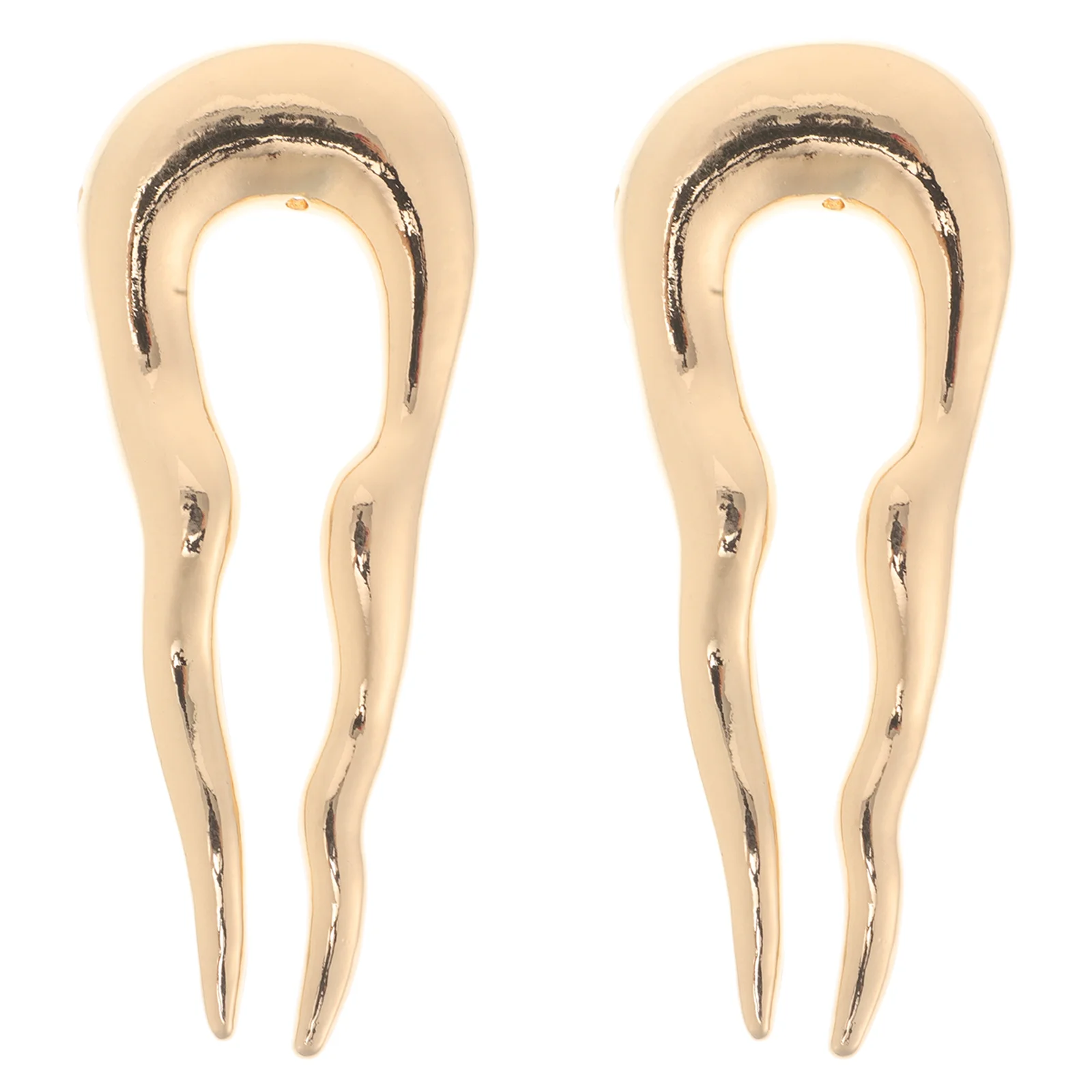 

2 шт. универсальные U-образные волнистые палочки для волос, легкая укладка для замыкания и расчесывания сбоку, вилки для волос, палочки, милые заколки для волос