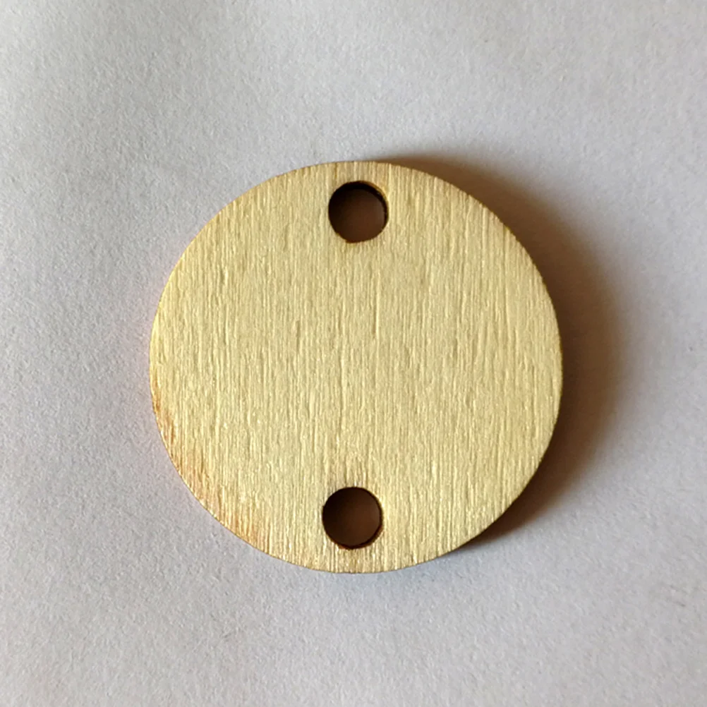 

100Pcs Round Wooden Slices Iron Loops Set DIY Wooden Hanging Calendar Birthday Reminder Plaque Board Decoration