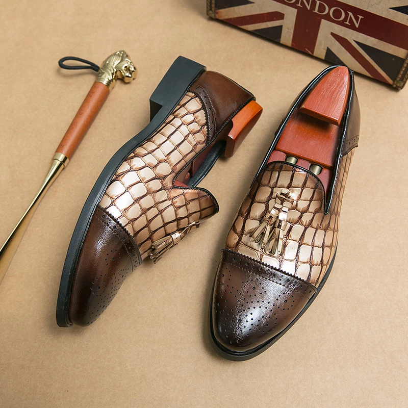 

Классические мужские лоферы с кисточками, деловая обувь для вечеринок, мужские модельные туфли, удобные мужские кожаные туфли с острым носком, zapatos hombre