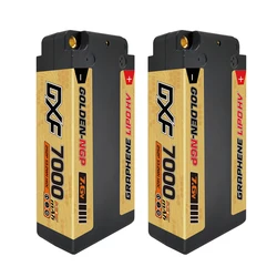 DXF 2S Shorty Lipo Battery 7.6V 140C 7000mAh 5mm T Plug Hardcase For 1/10 Buggy Truggy Offroad Boat Car Truck RACING Helicopter