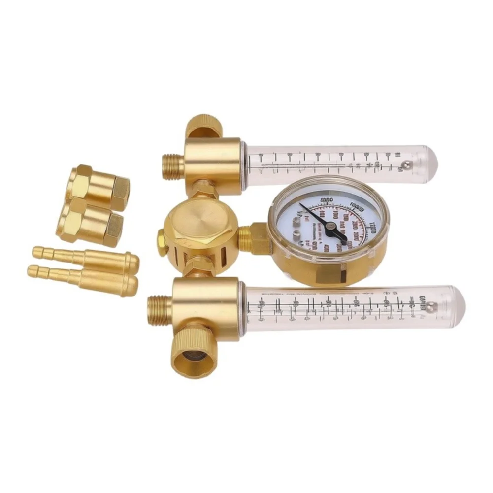 For Dual Station Operations Dual Outlet Regulator Brass Gas Regulator For DIY Gas Projects Dual Outlet Gas Pressure Regulator