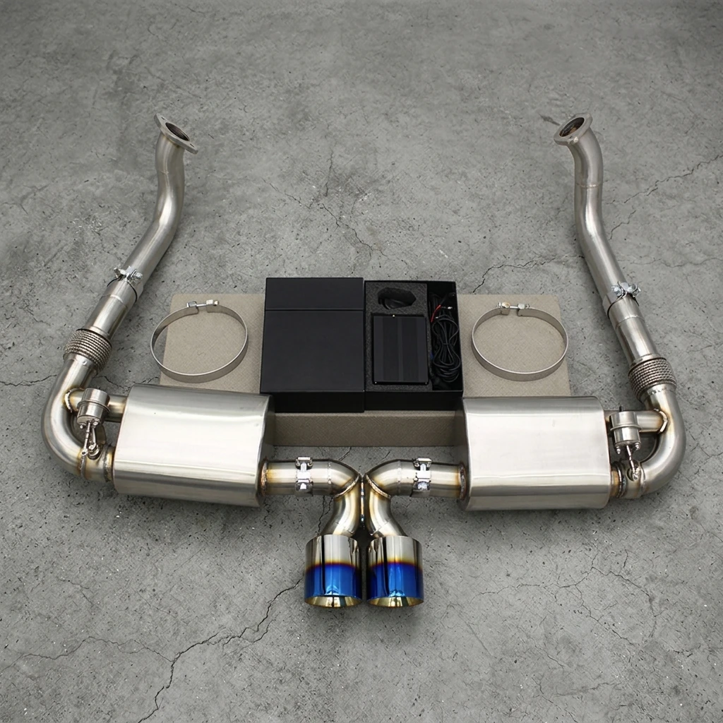 Boska Catback Exhaust With Valve Muffler For PORSCHE 718 Boxster/Cayman 2.0T 2016-2023 Racing Stainless Steel Exhaust Pipe