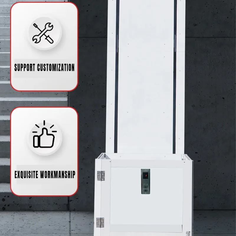 مصعد هيدروليكي كهربائي منزلي صغير للتحكم عن بعد دليل المستودعات نوع محمل قوي للغاية قابل للتخصيص