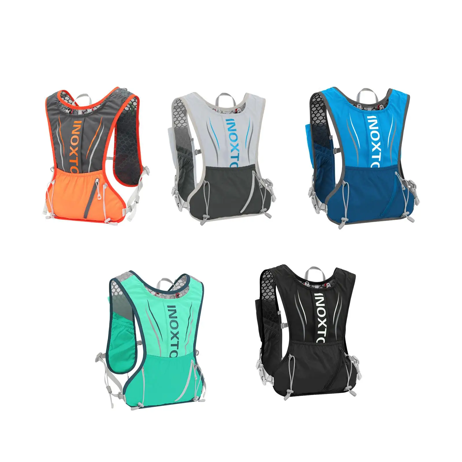 Picture 6: Pack Vest Adjustable Lightweight Running Gear Rucksack Running Vest Backpack for Workout Cycling