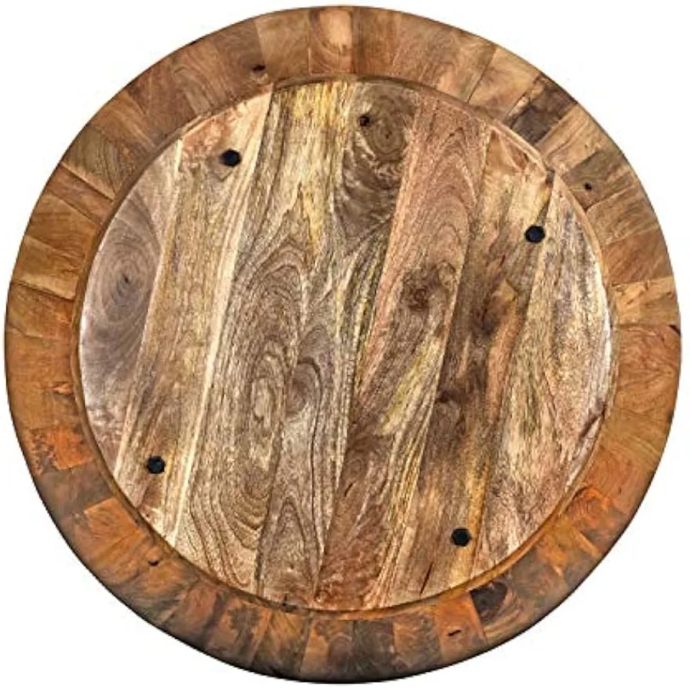 Arthur Mango Wood 35,5 inch salontafel in ronde vorm, donkerbruin