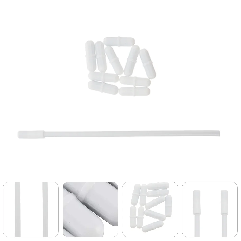 11 Pcs Magnetic Stir Bar Set 10 B8x25mm Rods 1 250mm Retrieval PTFE Coated Lab Equipment for Chemical Biological Research