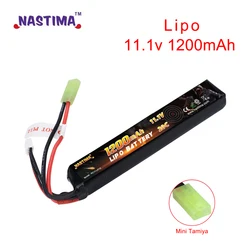 11.1V bateria Lipo do pistoletu na wodę Airsoft prawdziwa pojemność 11.1V 3S 1200mAh 20C z Mini Tamiya do pistoletu pneumatycznego zabawki pistolety części