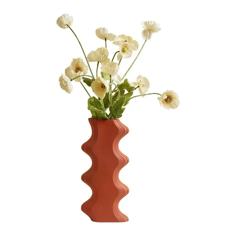 

Bhm Nordic Geometric Vase Morandi Ceramic Living Room Flower Dried Flower Decoration Color For Ceramic Vase