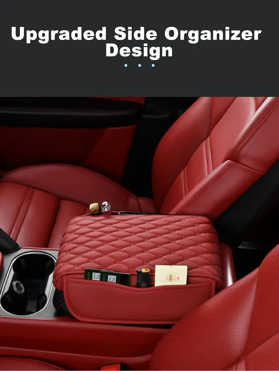 Auto Armlehne Pad Organizer Tasche Verdicken Memory Foam Anti Scratch Pads Center Konsole Auto Ellenbogen Rest Lagerung Tasche Waren – Detail 2