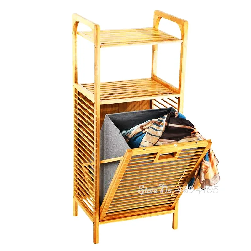 

Multi-Function Laundry Basket - Bamboo Dirty Clothes Storage Rack, Eco-Friendly Laundry Organizer, Eco-Friendly Hamper