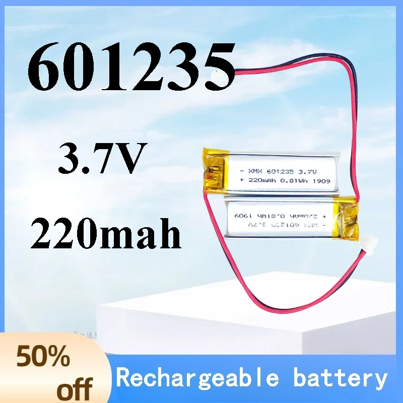 

1 PCS 601235 3.7V 220mAh Lithium Polymer Battery Rechargeable Li-ion Battery for Recorder Camera Wireless Mouse