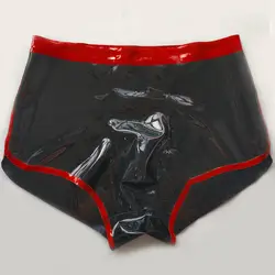 Casual Latex Briefs Rubber Shorts Black Sport Swimwear Club Zentai Boxer 0.4mm