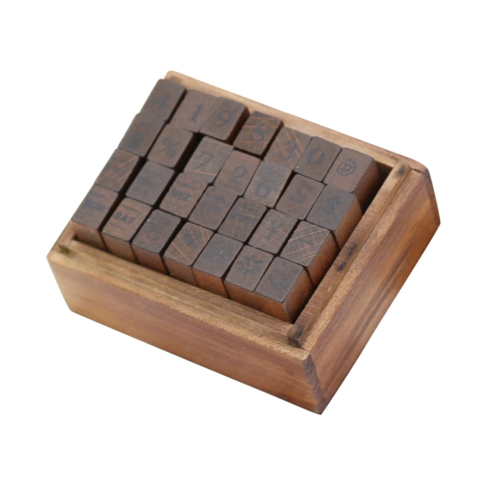 

Wooden Number Weather Math Symbol Stamper Set DIY Craft Seal for Scrapbooking Greeting Cards Letters Diary Invitations