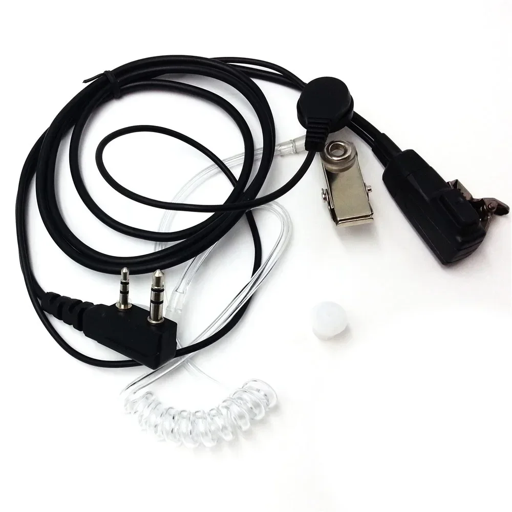 100pcs  AT-G20-K1 With clip PTT handsfree for Kenwood/Baofeng etc Radios two way radio earphone earpiece