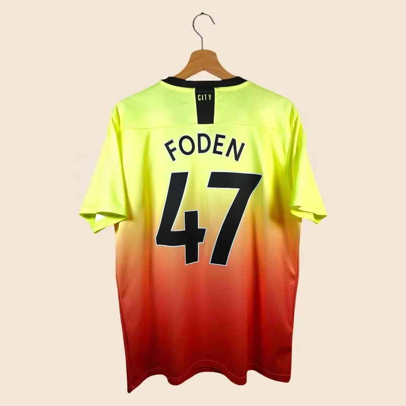 

CITY Logo 3D Printed Football Sports Breathable Quick Drying Short Sleeved Round Neck Short Sleeved T-shirt Fan Limited Edition