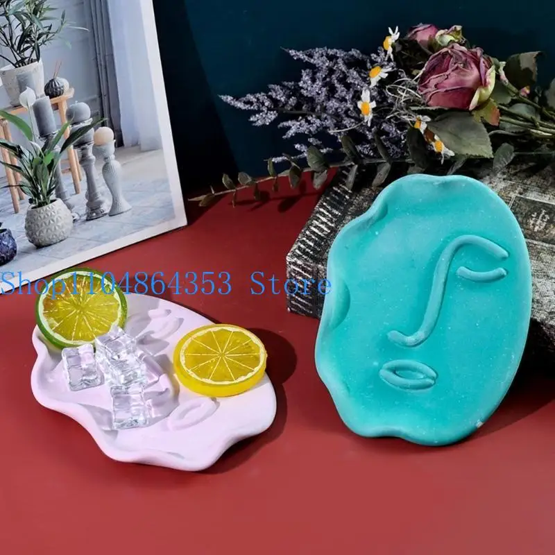 

652F Artistic Twisted Face Silicone Trya Mold for Home Decorations and Gift Making