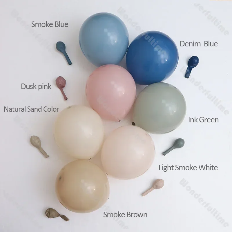 DIY Boho Matte Balloon  5/10/12/18inch Smoke Blue Green Pink Brown Birthday Party Balloon Wedding Bridal Shower Kids Party Decor