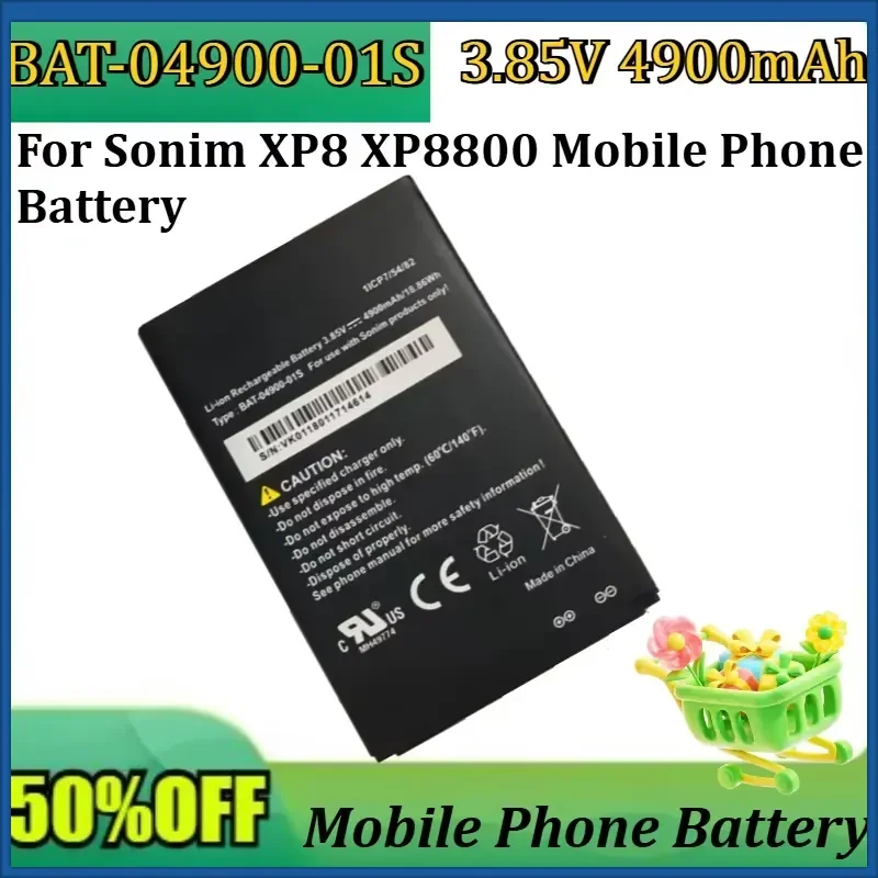 Nueva batería de alta calidad BAT-04900-01S de 3,85 V y 4900 mAh para teléfono móvil Sonim XP8 XP8800