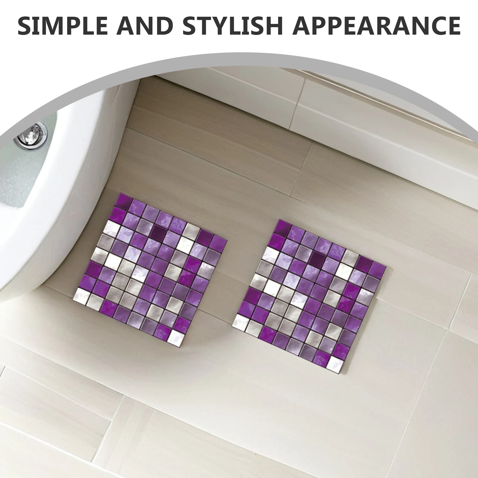 

10 pcs Waterproof Wall Stickers Pvc Mosaic Tile Sticker For Home Kitchen Bathroom Decor Gloss Surface Removable Adhesive Decal