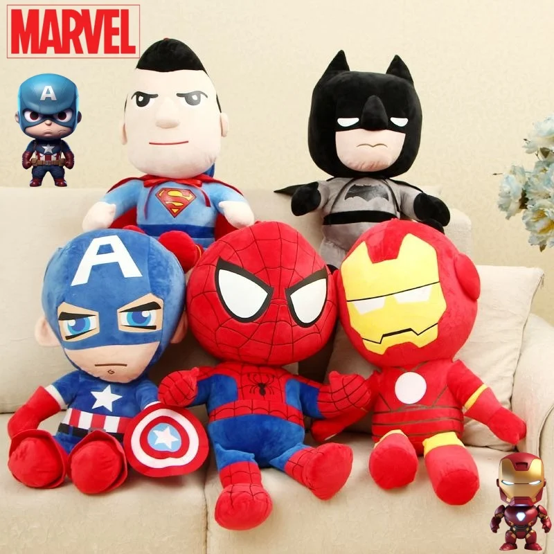 

Мягкие игрушки и куклы из серии «Мстители» Marvel: Железный человек, Человек-паук, Капитан Америка. Милые, креативные, в стиле аниме и мультфильма. Модные подарки на праздники.