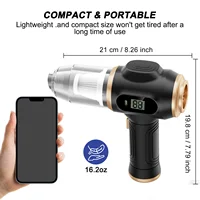 Powerful 2-in-1 Air Duster & Vacuum, Handheld Cordless Cleaner with Digital Display for Electronics Car Home Office 4