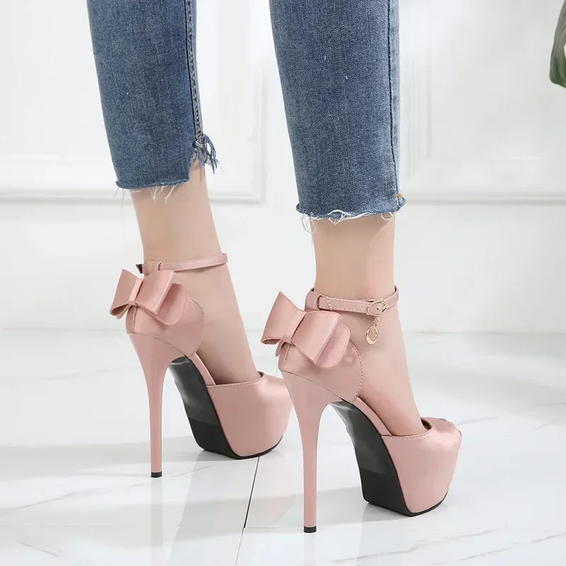 Peep Toe Platform High Heels Pumps Women Shoes Sandals Platform Wedding Shoes 12CM 14CM Women Pumps Salto Alto Feminino