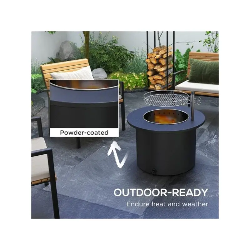 

Portable Outdoor Fire Pit for Backyard Camping - Ideal for Heating & Cooking - Durable Steel Design