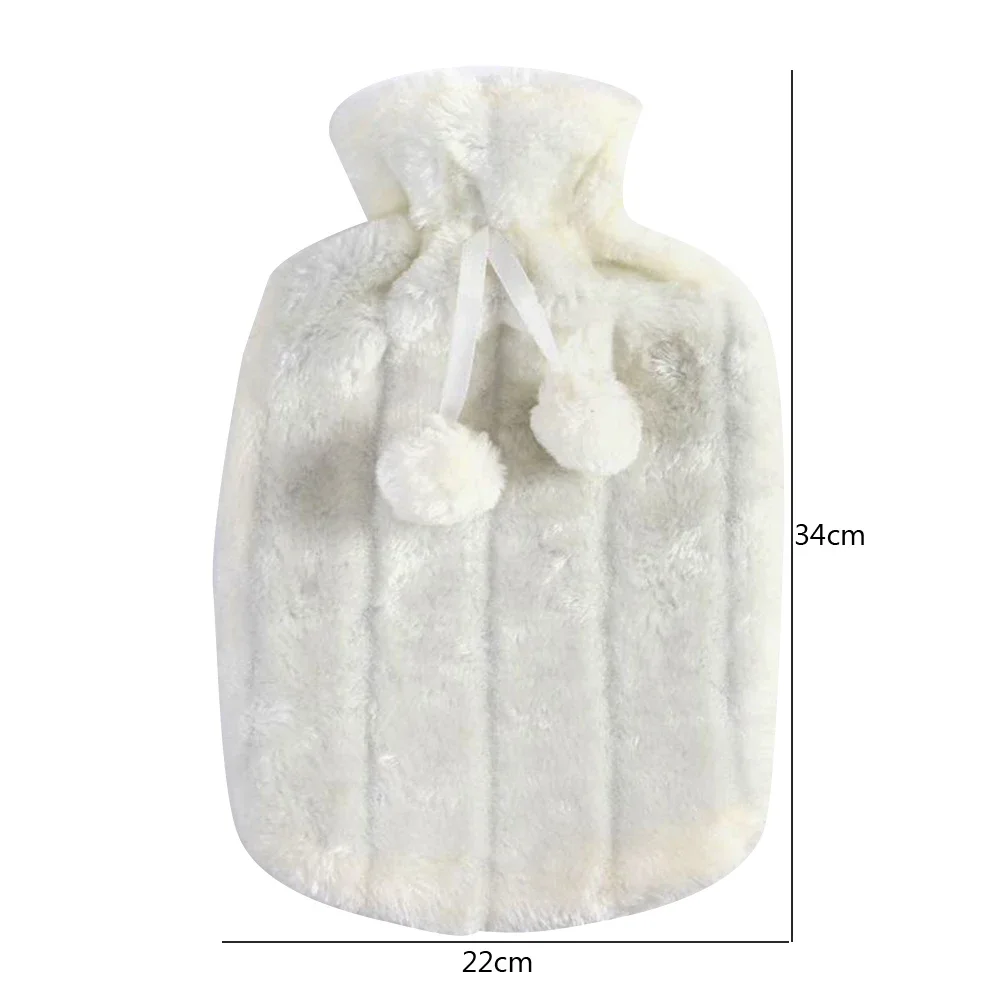 2000ml Removable Fleece Hot Water Bottle Cold-proof Heat Preservation Covers