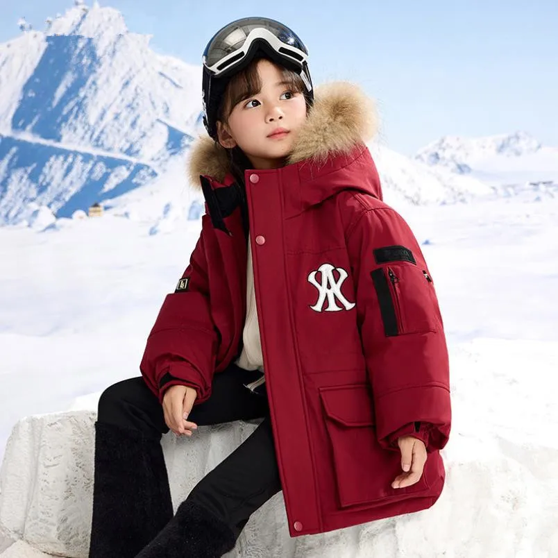 Winter Neue kinder Unten jacke Mode Mit Kapuze Winddicht Wasserdichte Oberbekleidung Jungen Und Mädchen Dicker Warme Mäntel A4172 – Detail 5