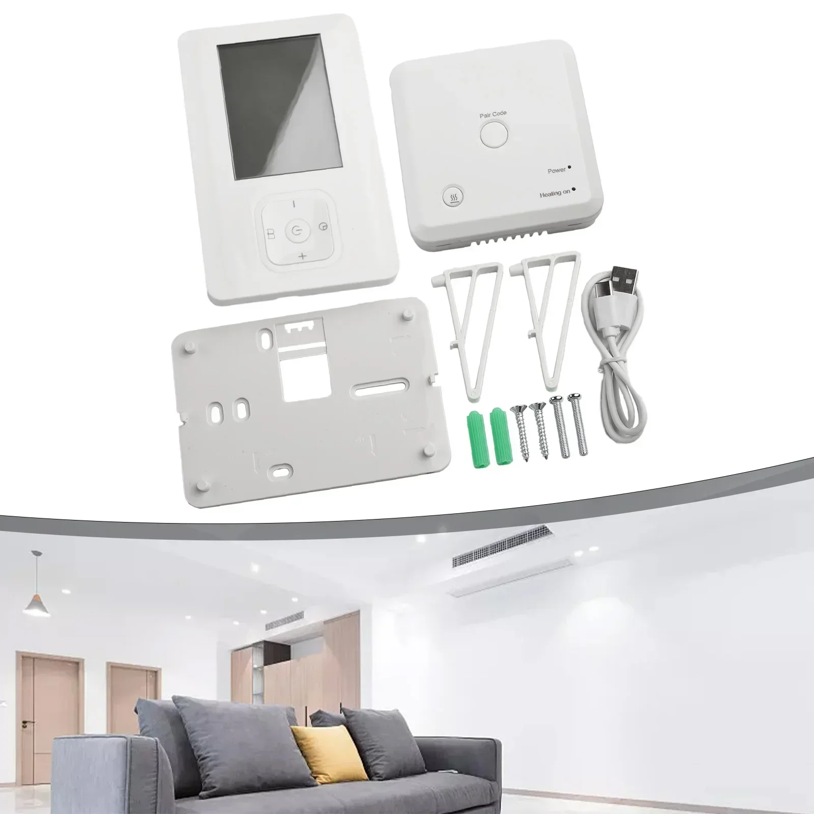 For Wireless Wifi Phone App Control Programmable Room Radiator Thermostat With Converter Home Appliance Accessories