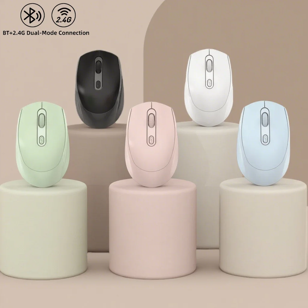 

Wireless Rechargeable Bluetooth 2.4G USB Mouse For iPad for MacBook Phone 1600DPI Silent Mouse for Notebook Laptop Tablet PC