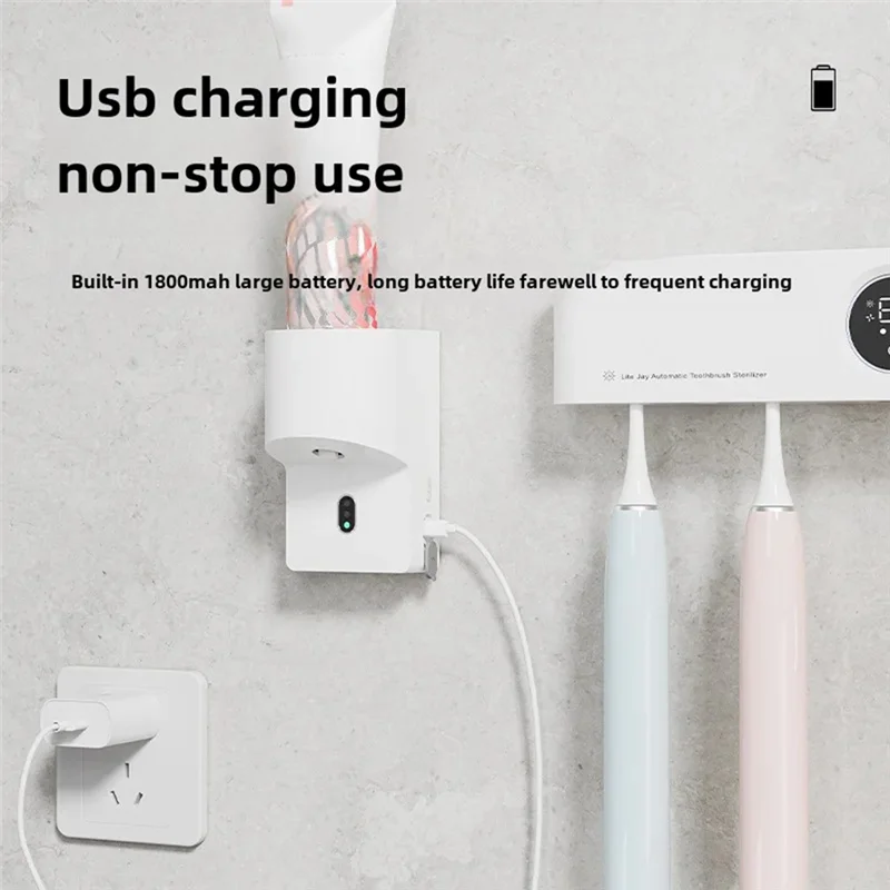 A61I Child-Friendly Electric Toothpaste Dispenser Automatic Sensing Applicator With Storage Rack For Care