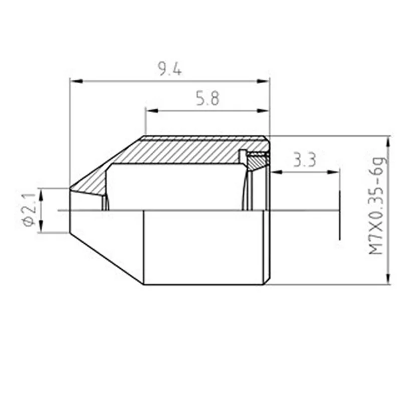 ل M7 EFL 6 مللي متر عدسة الثقب مع 2 مللي متر ثقب نقطة حادة 2MP HD لكاميرا CCTV صغيرة 1/4 في 1/2.7 في Micropore M7 ثقب بينغ
