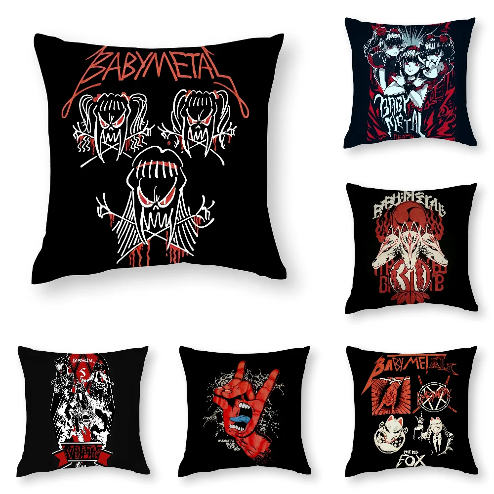

Nice B-Babymetal Rock Pillow Case 3D Print Polyester Fiber 40*40 cm Home Sofa Throw Pillow Cover Decoration Festival Gift