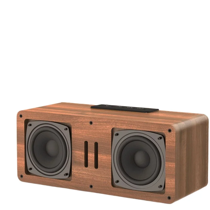 

New solid wood wireless bluetooth speaker home subwoofer audio small size large energy high sound quality