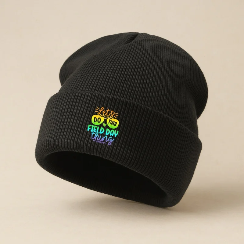 Semplice cartone animato versatile moda lettera stampa autunno inverno caldo cappello lavorato a maglia essenziale cappello lavorato a maglia universale unisex per esterni