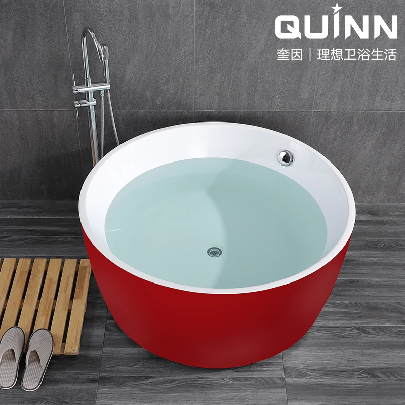 Integrated acrylic circular independent massage constant temperature bathtub