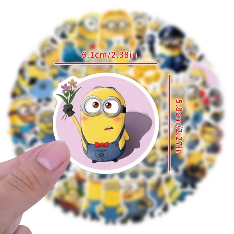 

New Cute 55pcs/set Minions Cute Cartoon Graffiti Stickers Skateboards Notebook Phone DIY Decorative Waterproof Stickers Gift