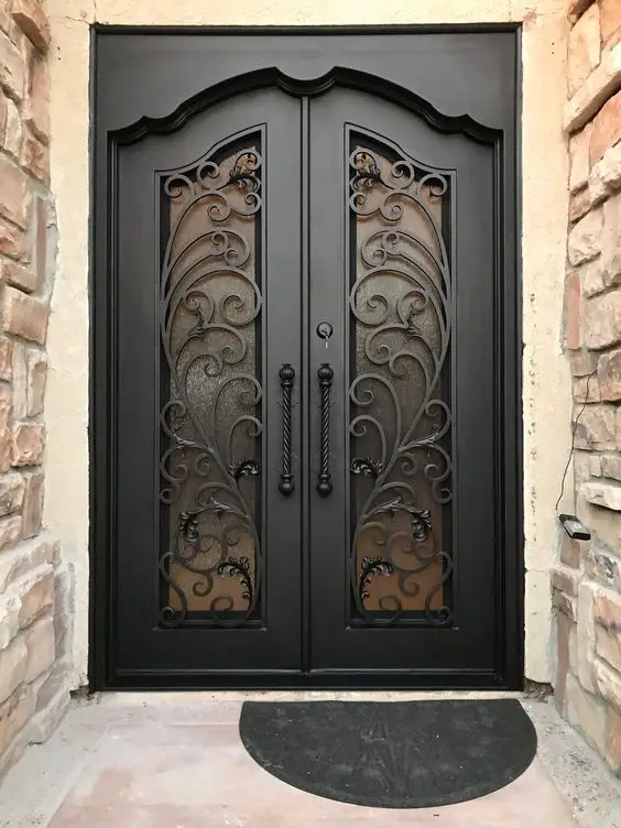 Iron Door Custom Modern Designs Pre-hang Iron Doors Exterior Wrought Iron Door