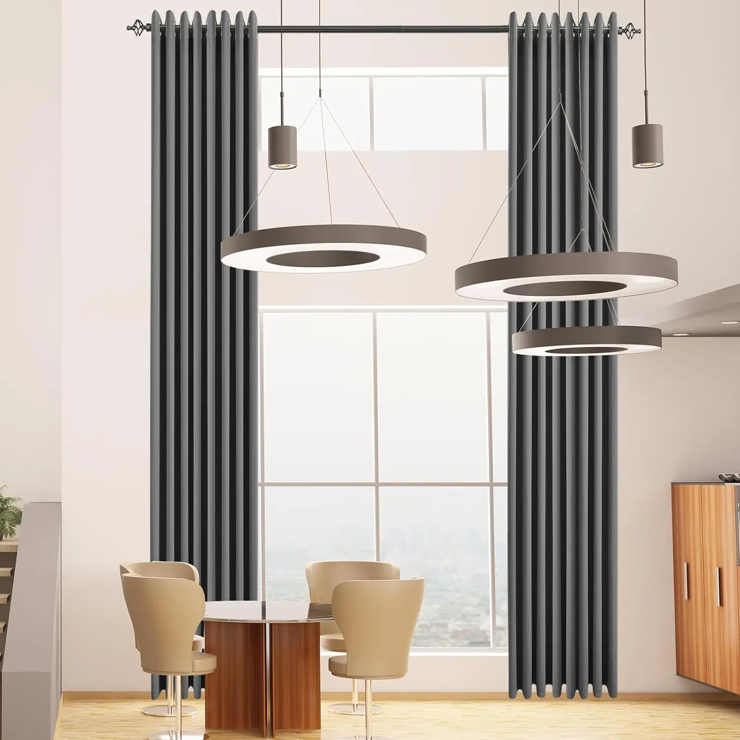 500CM Height Custom Made 80% Blackout Curtains 400CM Bedroom High Ceiling 450CM Length Living Room Extra Long Curtains