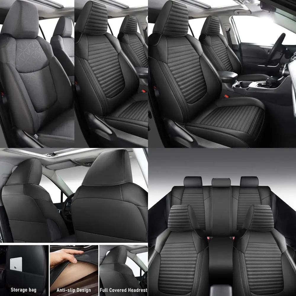 

Custom Fit RAV4 Hybrid Car Seat Covers for 2019 2020 2021 2022 2023 2024 2025 Toyota RAV4 LE Limited XLE Hybrid with Waterproof