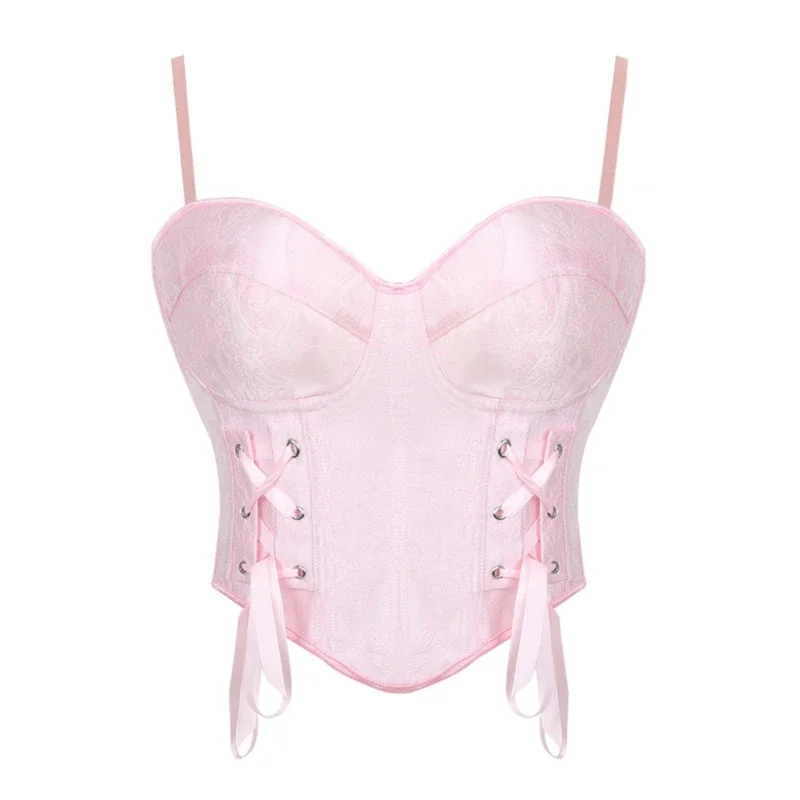 

Сексуальный корсет в стиле ретро, формирователь, женские корсеты для похудения, готический жаккардовый жилет-бюстье, женское нижнее белье, элегантная уличная одежда