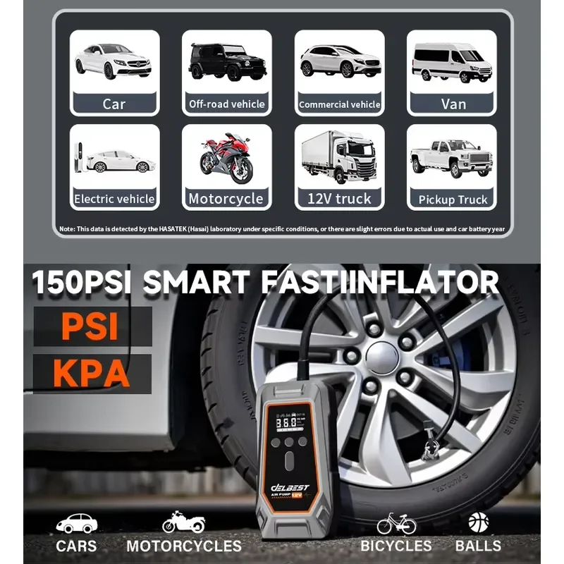 12 V Auto Power Bank Flashlight Tire Input New Arrival Jump Starter, All in One Battery Capacity 16000 mAh