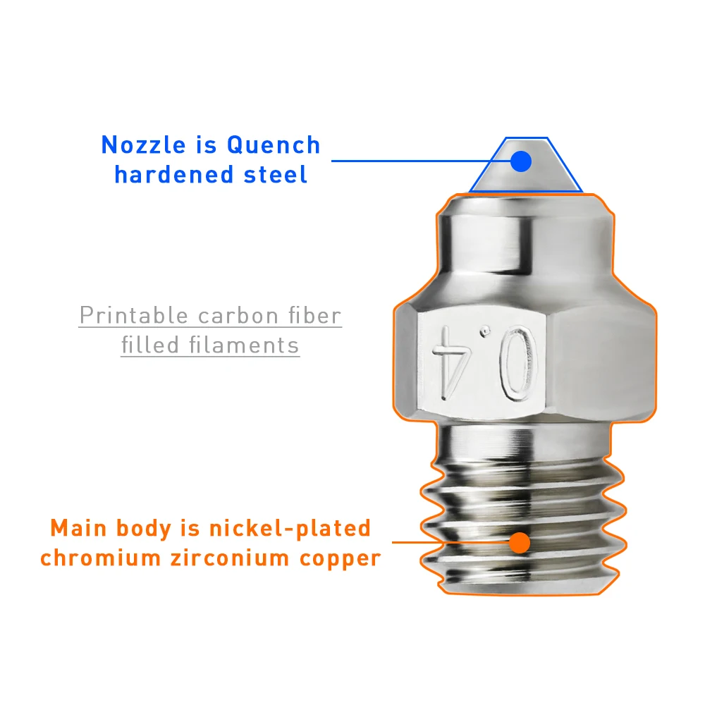 MK8 Bimetal 550C Degree High Temperature Copper Plated Bimetallic MY Nozzles for Ender 3 Ender 5  Elegoo Neptune 3 CR10 series