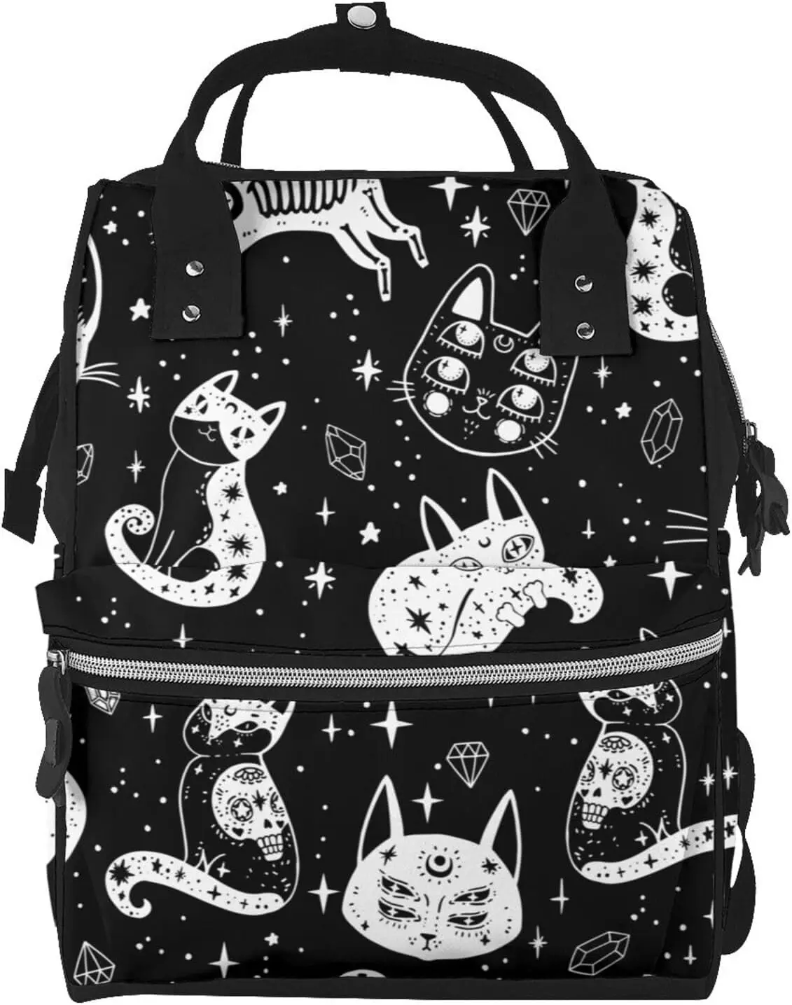 

Сумка для подгузников Witch's Cat, рюкзак для женщин, большая вместительная сумка для подгузников, многофункциональные водонепроницаемые рюкзаки для мамы, папы, Essentia