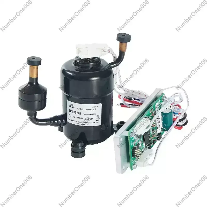 12V 24V 48V DC Air Compressor 450W High Power for Car Refrigerator Mini AC Cooling R134A Portable Freezer RV Truck Marine Use
