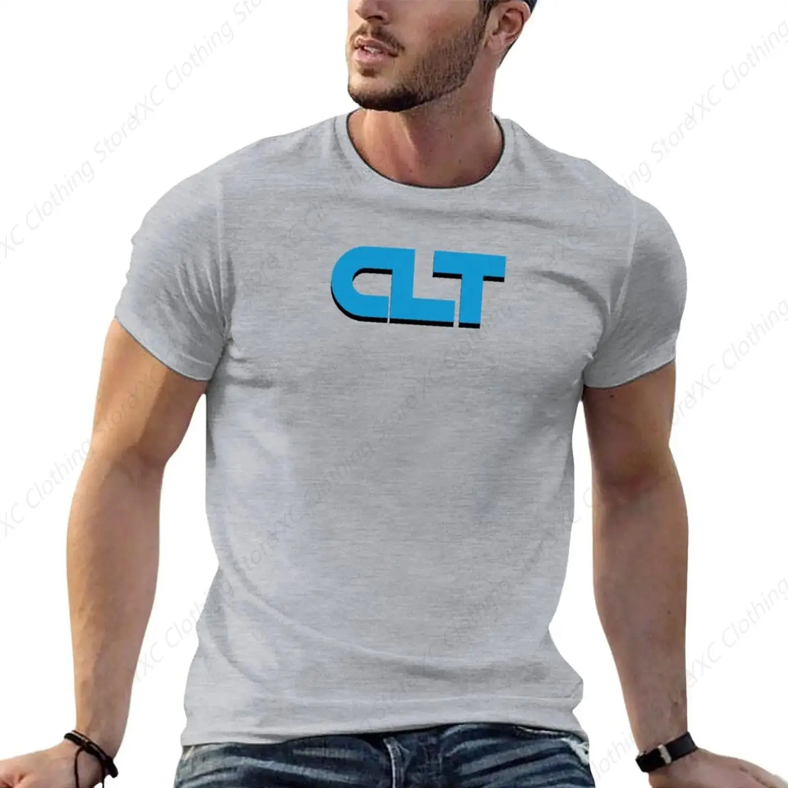 CLT animal print Men's T-shirt- Short Sleeve Crew Neck Soft Fitted Tees S - 6XL Fresh Classic Basic Tshirts