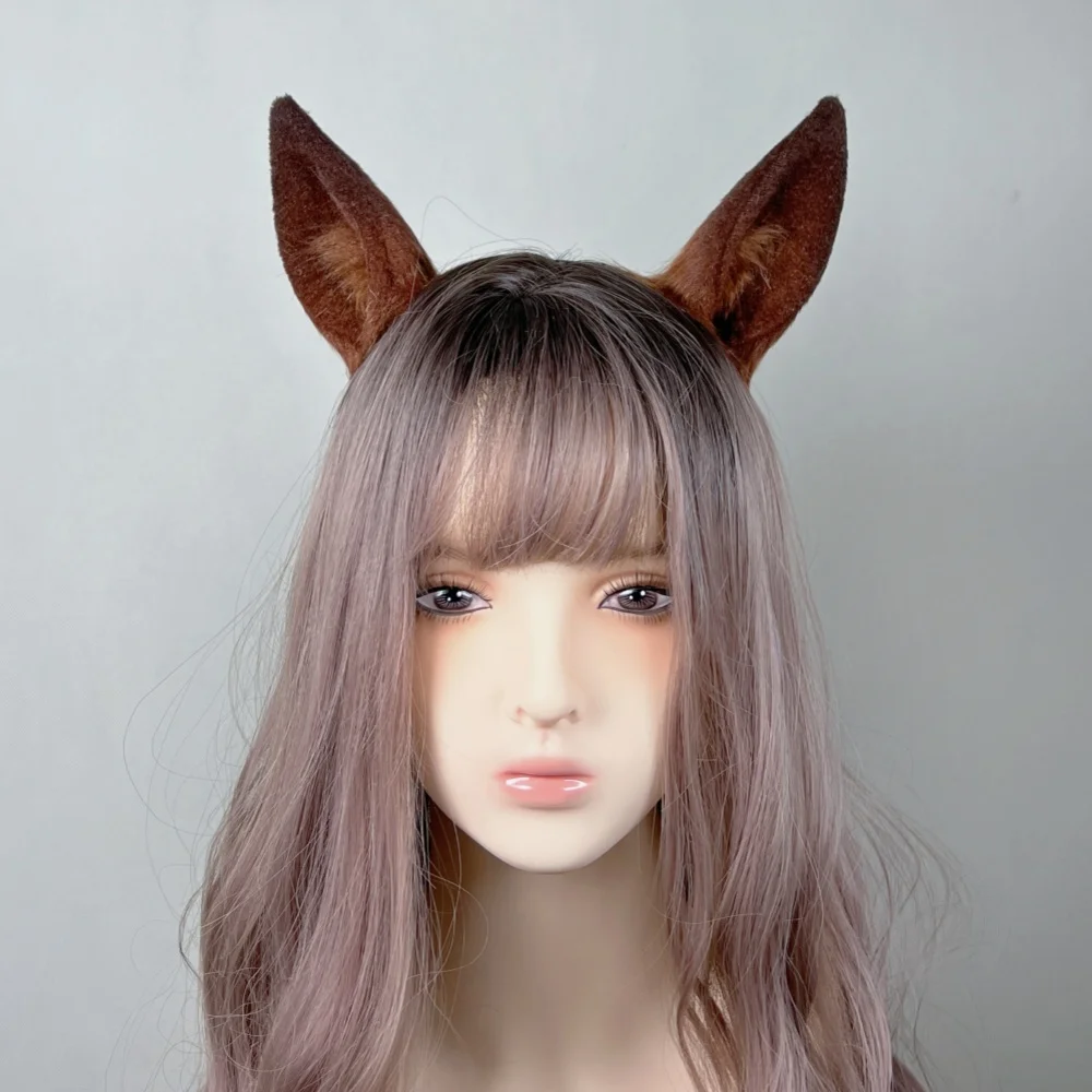 

New Horse Ears Hairhoop Pretty Derby Gold Ship Tokai Teio Cosplay Prop Headwear Silver Gray Brown Color To Choose Custom Made