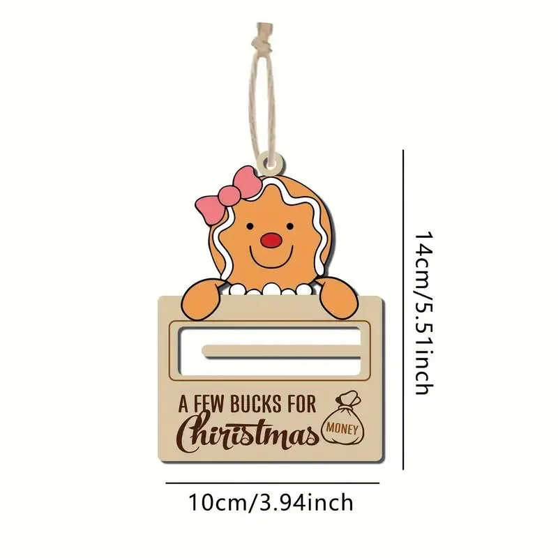 Cute Christmas Money Holder Ornament Creative Christmas Tree Pendants Decoration Unique Red Envelope Card Voucher Holder Gifts